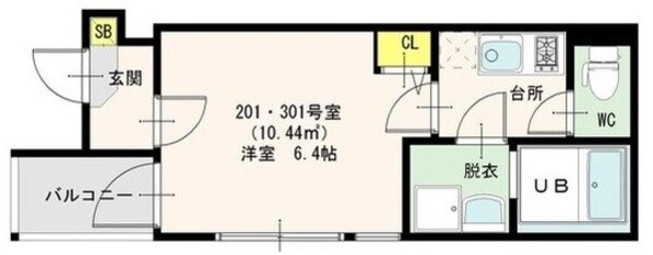 クレセント薬院の物件間取画像